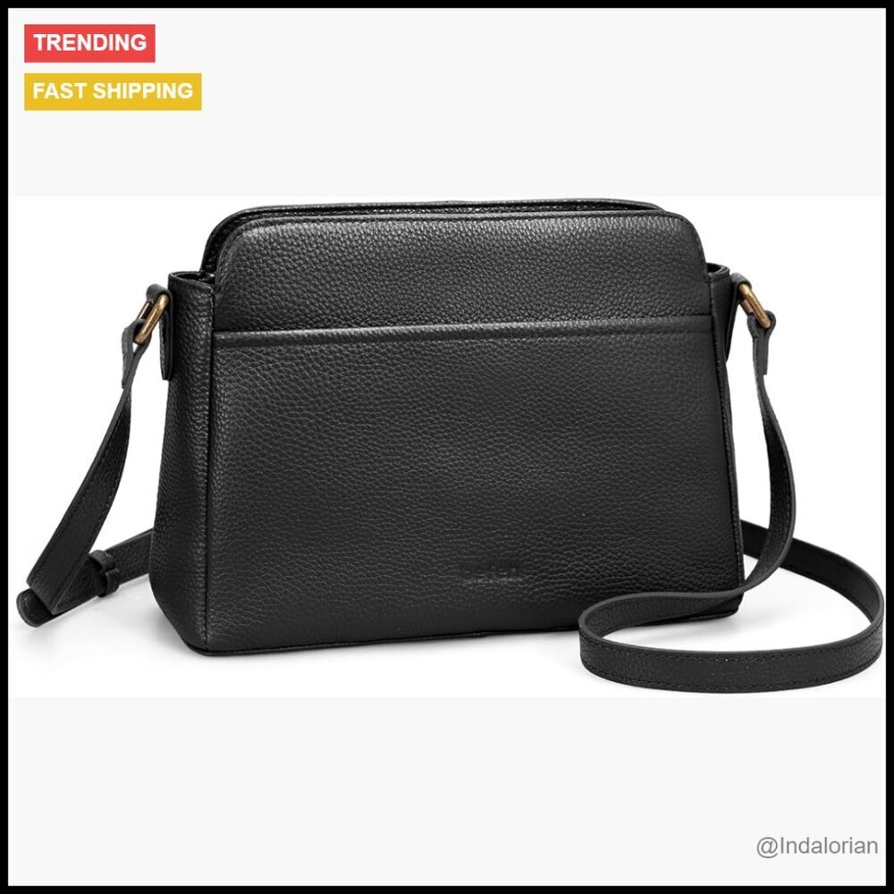 Genuine Leather Crossbody Bag Anti-Theft RFID Classic Elegant Minimal Chic